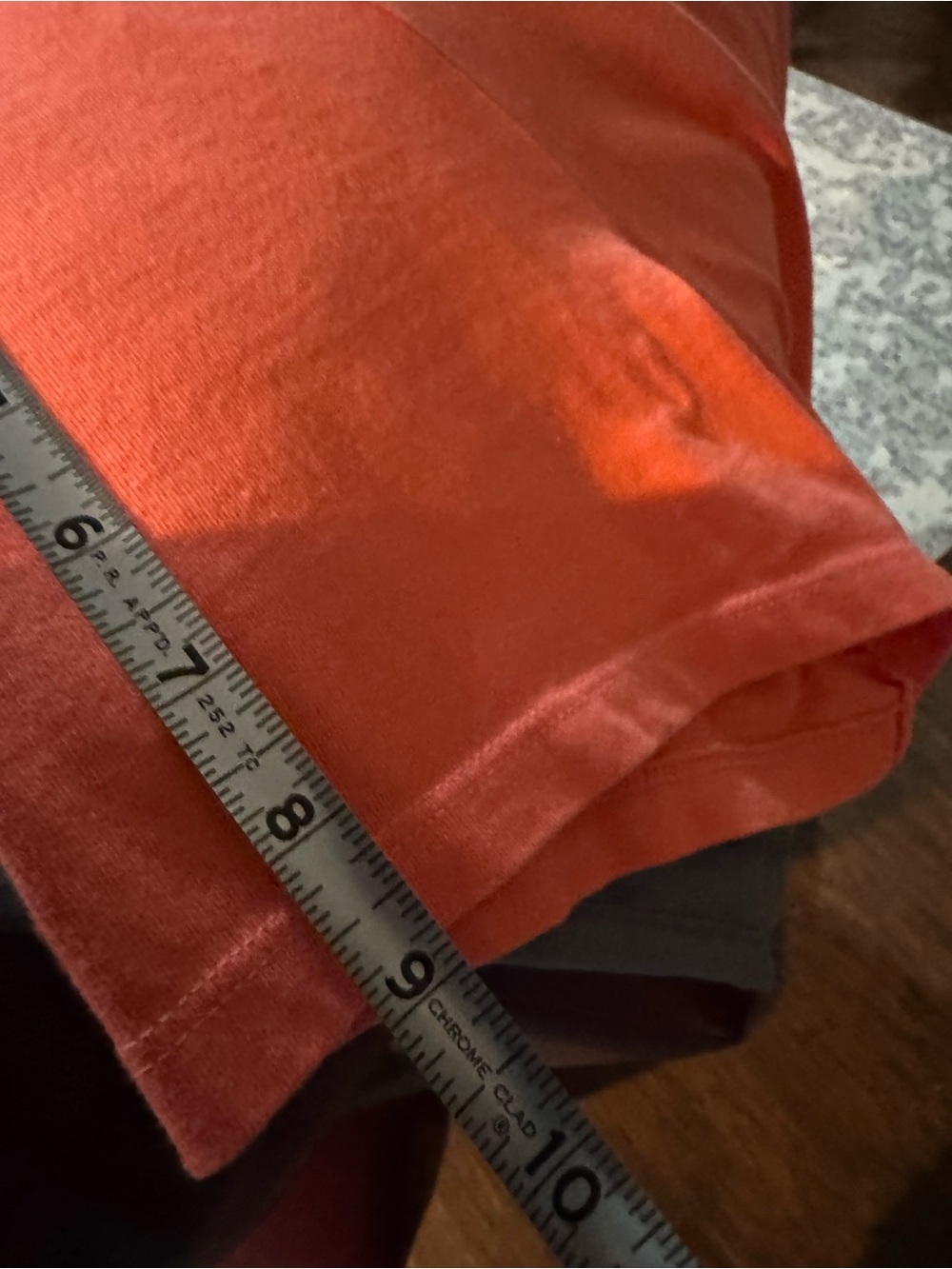 Life Is Good Coral Orange Crewneck Tee with Subtle Logo Print - Picture 6 of 6